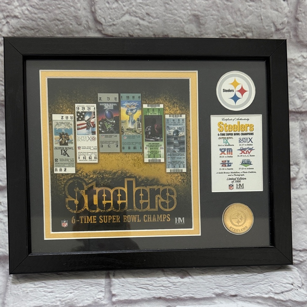 Steelers Super Bowl Champs Framed Memorabilia